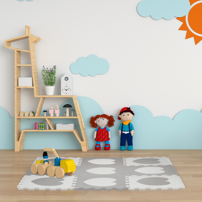 Relaxdays 18-Piece Puzzle Mat Heart