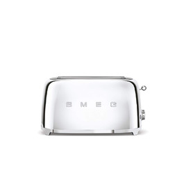 Тостер Smeg TSF02PBEU - 2 слоти для 4 скибочки хліба, 6 рівнів підсмажування, функція підігріву, розморожування та приготування багелів, знімний піддон, 1500W, пастельно-блакитний (сріблястий)
