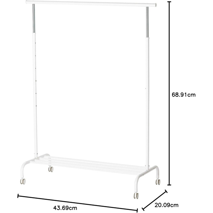 IKEA RIGGA – Вішак для одягу, білий, металевий