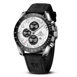 Годинник чоловічий LN LENQIN: аналоговий кварцовий годинник з датою, водостійкий 30M, стильний casual дизайн (чорний, срібний, білий)