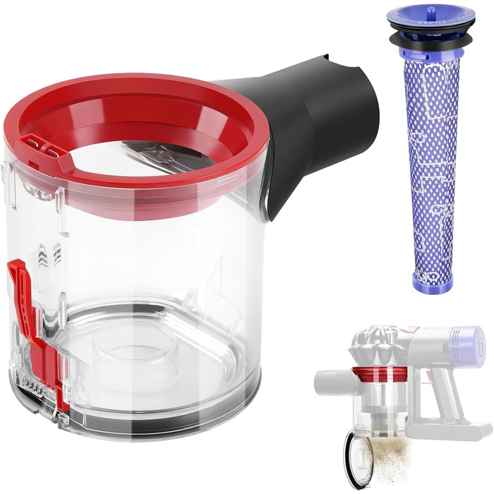 Контейнер для пилу сумісний з пилососами Dyson V7 (SV11) V8 (SV10), Замінна частина, Номер деталі 967699-01