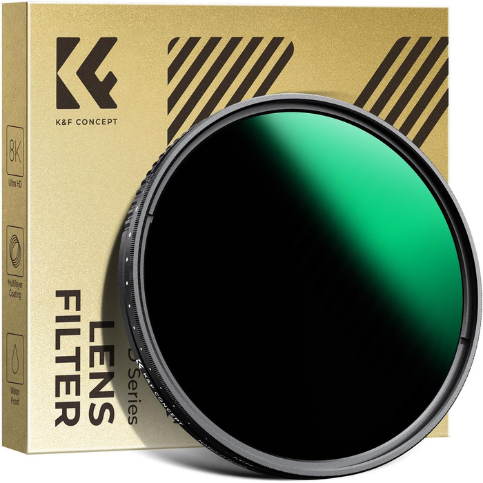 Фільтр ND K&F Concept Variabler 67mm ND3-ND1000 (змінний, 1.5-10 ступенів затемнення, Nano-Dazzle)