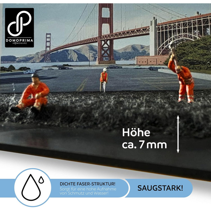 DOMOPRIMA Commercial Grade Entrance Mat - 90x150cm - Non-Slip, Weatherproof, Washable Entrance Mat for Indoor/Outdoor Use