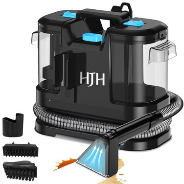 Пристрій для чищення оббивки Nassauger, 450W, 12kPa: мийний пилосос для килимів, оббивки та автосидінь (чорний)