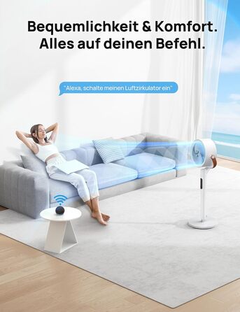 Dreo PolyFan 513S: Тихий розумний вентилятор з широким охопленням та 6 режимами