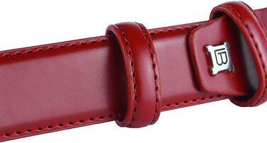 Жіночий шкіряний ремінь Biagiotti, червоний, 3 см, регульований, з подарунковою коробкою (110 см)