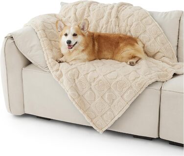 Підстилка для собак Bedsure: м'яка, тепла, кремово-біла, 100x120 см