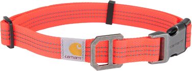 Нашийник для собак Carhartt, нейлоновий, повністю регульований, з відбивними швами, кораловий, розмір L