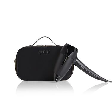 Фен для подорожей ghd Flight+ – Чорний, складаний, потужний, з чохлом, подвійне напруження (120V/240V), для всіх типів волосся. Нова модель