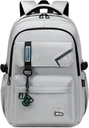 Шкільний рюкзак для підлітків та дітей: 8-14 років, світло-сірий, великий, для школи, буденних потреб