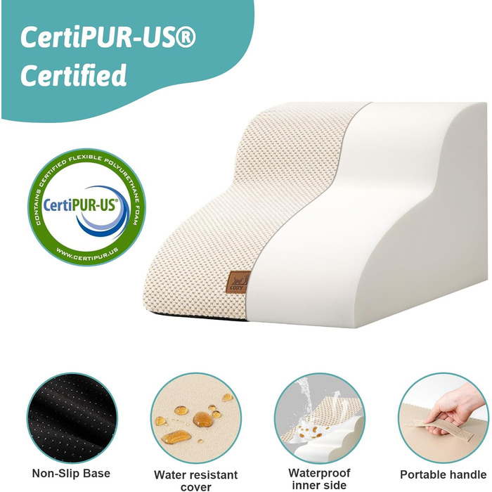 Сходинки для собак маленьких порід, 2 шт. - м'який матеріал, антиковзаюча поверхня, 2 сходинки (40x50x30 см)