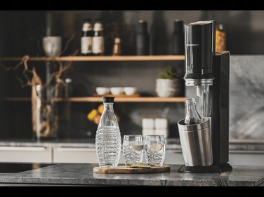 Сифон для газування води SodaStream Crystal 3.0, сріблястий, з балоном CO2