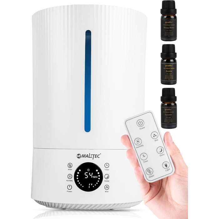Maltec Humidifier Ionizer Diffuser WT5000ION with Oils Ultrasonic up to 35m2 Aromatherapy 3 Levels