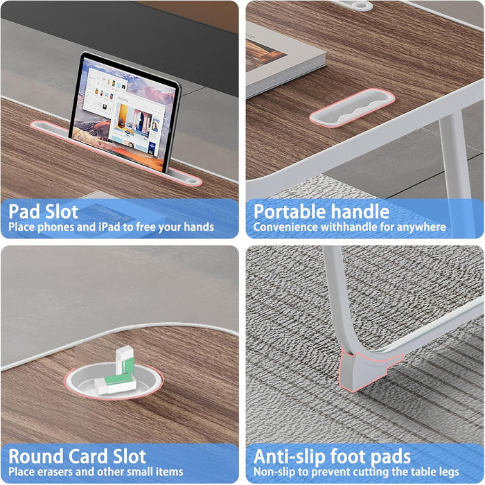 Столик для ноутбука та сніданку: зручний столик для ліжка, дивану, дому та офісу (колір коричневий)