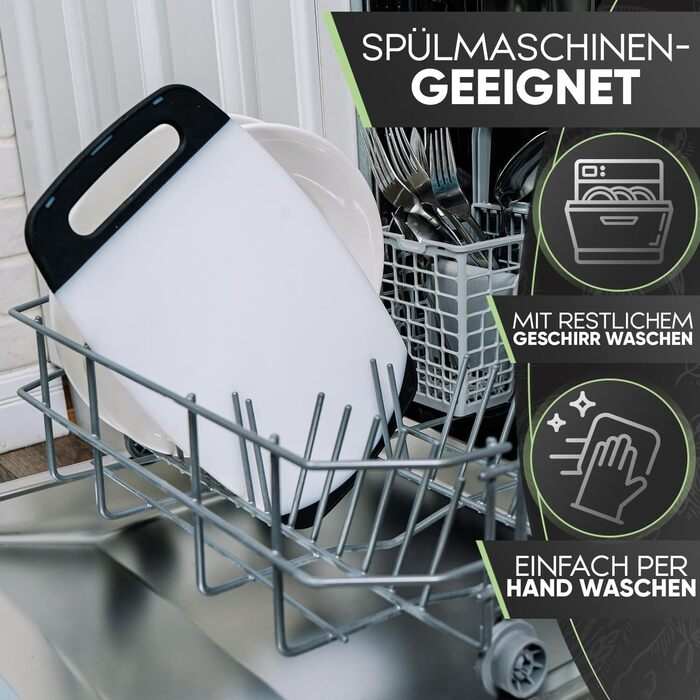 Набір дощок для сніданку Loco Bird (6 шт.) 25x16 см, пластик BPA Free, миючі в посудомийній машині, білий