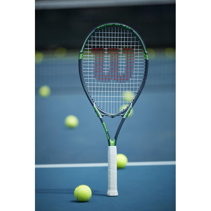 Тенісний ракеточний прилад Wilson Tour Slam для дорослих. Розмір ручки 3 - 4 3/8', зелений/чорний