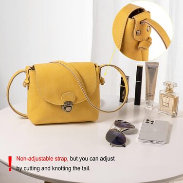 Жовта сумка через плече жіноча Kleine Umhängetasche з замком, екошкіра, компактна кросбоді для дівчаток та жінок
