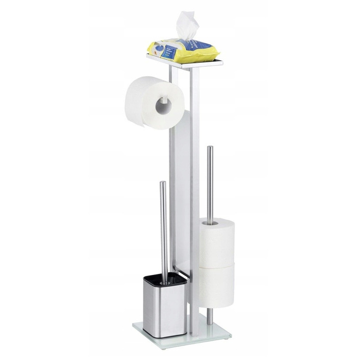 Підлоговий ершик для унітазу Wenko з металевим тримачем та контейнером