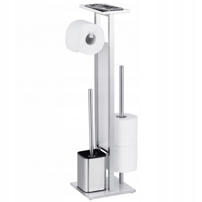 Підлоговий ершик для унітазу Wenko з металевим тримачем та контейнером