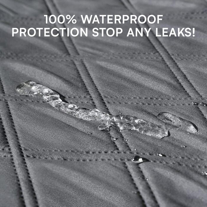 Водонепроникний килимок для собак Luciphia з антиковзким покриттям, 76 x 178 см (Сірий, 208 x 208 см)