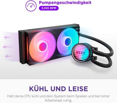 NZXT Kraken Core 240 RGB - Рідинне охолодження CPU AIO з LCD-дисплеєм, чорний