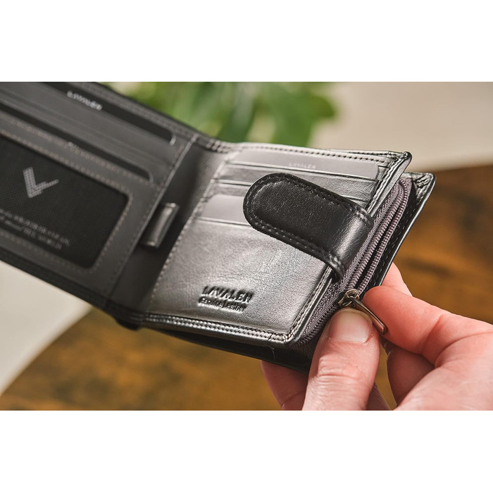Lavalen® Wallet for Men Leather - Large Portemonnaie (Wallet) - Handmade Wallet - Wallet with Coin Pocket - Gifts for Men