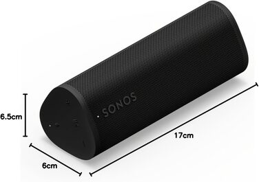 Sonos Roam 2: Портативна бездротова Bluetooth колонка, водонепроникна, чорна - 10 годин автономії