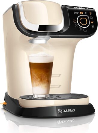 Кавомашина Tassimo My Way 2 TAS6502 з фільтром для води, понад 70 напоїв, персоналізація, великий вибір кави, проста у використанні, 1500 Вт (кремовий, з фільтром, single)