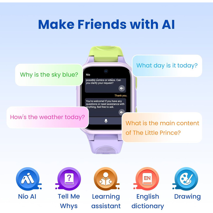 Дитячий розумний годинник LAGENIO K9 4G з GPS, AMOLED, 1.78
