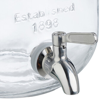 Relaxdays Drink Dispenser, 4 Liter, 2-Piece Set