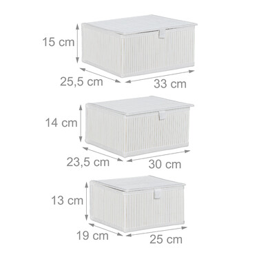 Relaxdays Storage Baskets - Set of 3