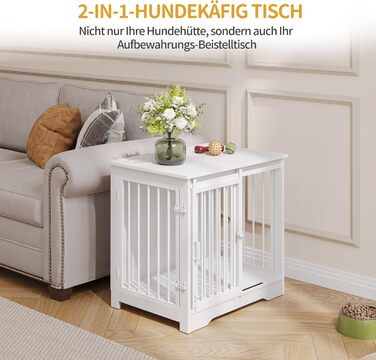 Сучасний вольєр для собак Hzuaneri DFC84301B, 69x49x64.5 см, з 2 дверцятами, для дому