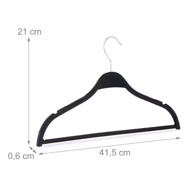 Relaxdays Clothes Hangers, Set of 10, made of Wheat Straw