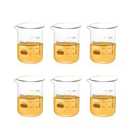6 Pieces Berker 500ml Glass Beakers, Borosilicate Glass Beaker with Graduations, Glass Beaker Set for Laboratory, Kitchen, School UBG1038