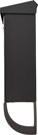 Поштова скринька Burg Wächter Vario ANT з газетницею та табличкою для імені, оцинкована сталь, формат DIN C4, 2 ключі, чорна (RAL 7016)