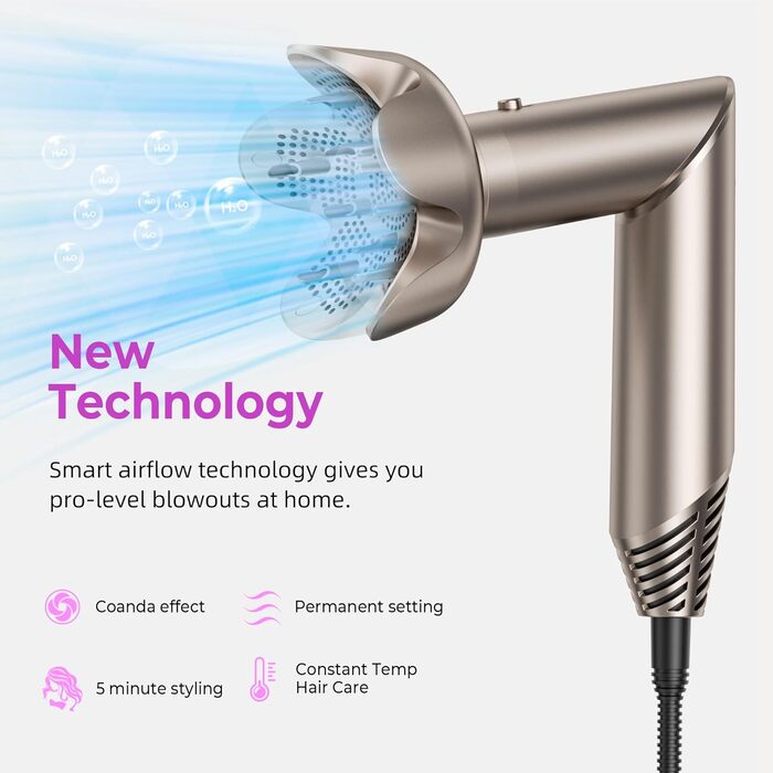 Фен-щітка 6 в 1 Airstyler: стайлер для волосся, локони, випрямлення, термощітка, чорний, з насадкою-дифузором