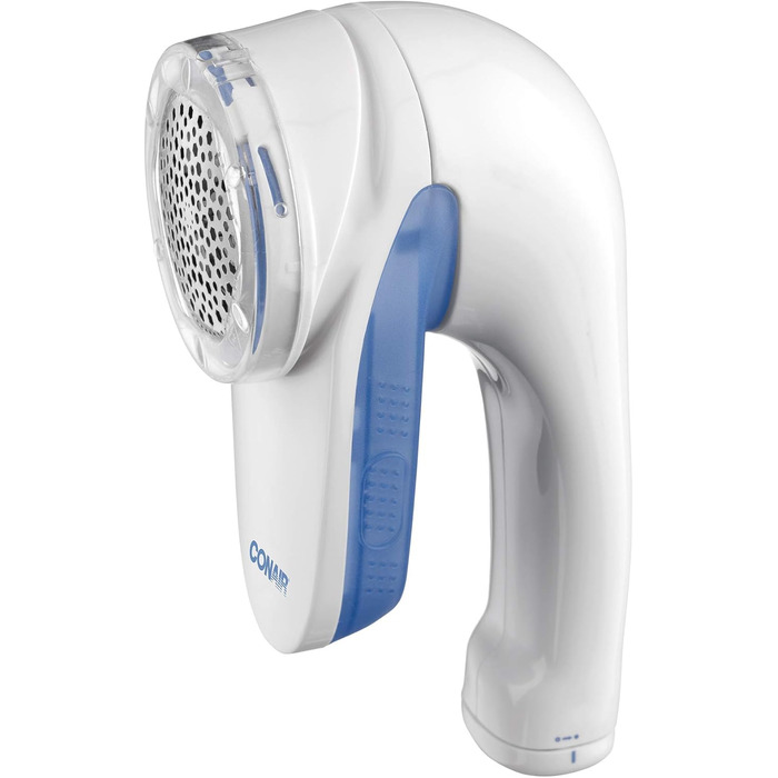 Електричний видалення ворсу Conair CLS1XE: бездротовий прилад для одягу та тканин, білий/блакитний