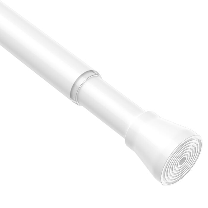 Тelescopic штанга для карнизи без свердління 120-200см - для штор, душових перегородок, вікон, ванної кімнати (1шт, білий)