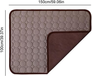 Самостійно охолоджуючий килимок для собак 150x100 см | Килимок-охолодження для собак та котів | Літній килимок для собак, котів | Самостійно охолоджуючий килимок для тварин | XXL, темно-коричневий