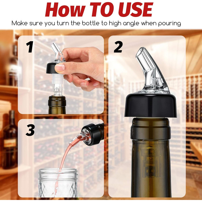 Вимірювач для розливу спиртних напоїв, дозатор для пляшок, 30 мл (прозорий, чорний, 80 шт.)