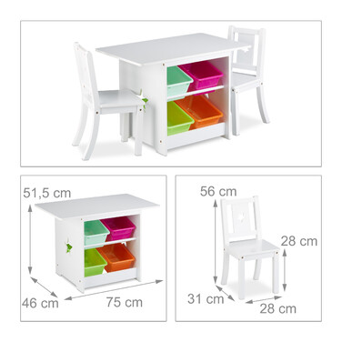 Relaxdays Children's Seating Group with Storage ALBUS