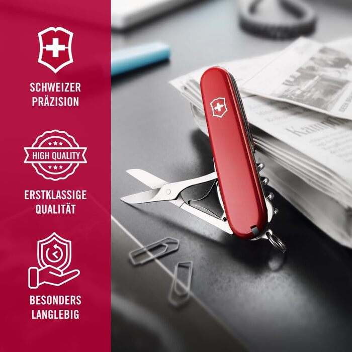 Мультитул Victorinox Compact - Швейцарський ніж, 15 функцій, Swiss Made, з лезом та міні-викруткою