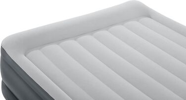Надувний матрац Novaluxe з електронасосом та подушкою, сірий 203x152x56 см