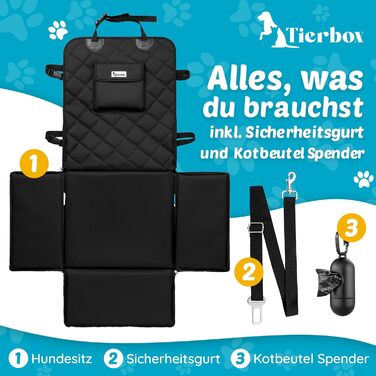 Автокрісло для собак з дозатором кульок для прибирання - зручне автокрісло для маленьких собак | Зручне та безпечне