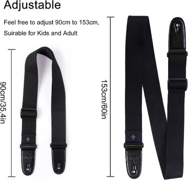 Чоловічий і жіночий ремінь Wepop Gu-118, ширина 5 см, довжина 90-153 см, чорний