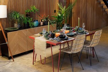 Набір посуду Mikasa Jardin Midnight (12 предметів) для 4 осіб: тарілки, супові тарілки, миски, зелений колір, подарункова коробка, придатний для миття в посудомийній машині