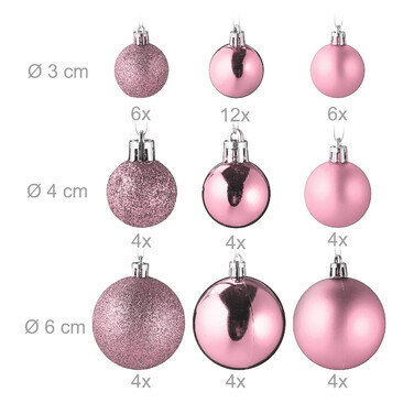 Relaxdays Set of 100 Christmas Baubles