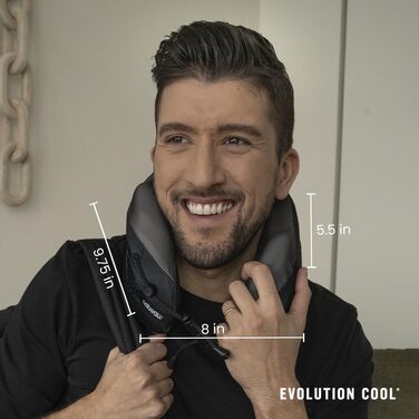 Надувна подушка для шиї Cabeau Evolution Cool для тривалих перельотів – охолоджуючий memory foam з вентиляційними отворами, компактна з чохлом (червона)