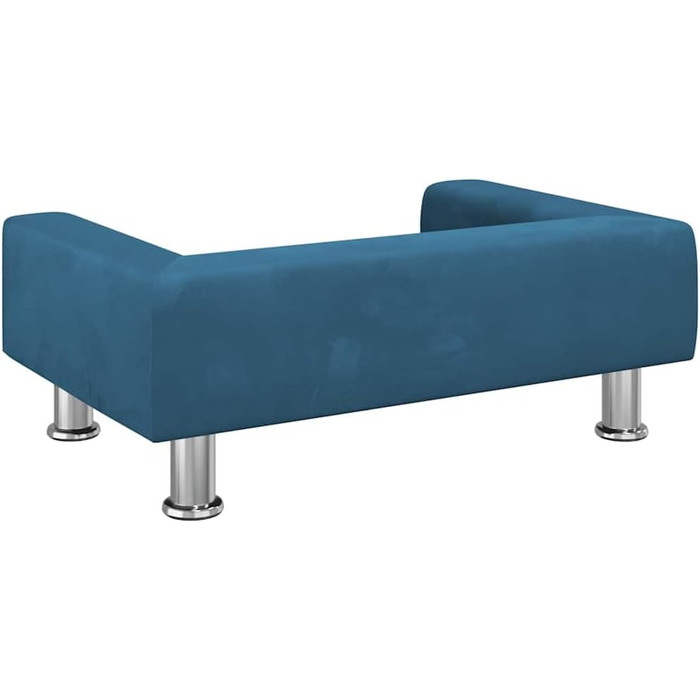 Крісло-ліжко для собак, м'яке ліжко для домашніх тварин, крісло для собак та котів, світло-блакитний велюр (70 x 45 x 26.5 см)