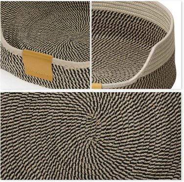 Килимок-ліжко для котів, 40 см, складаний кошик-гніздо, дихаюче ліжко для домашніх тварин, стійке до подряпин, універсальне котяче ліжко (M, чорно-хакі)